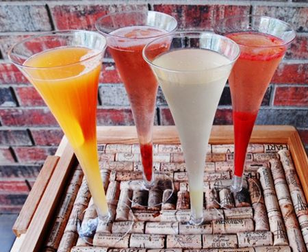 Cocktails with champagne photo