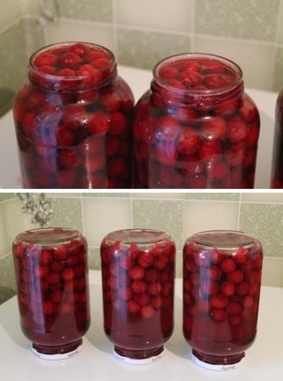 Fragrant compote from cherry for the winter - recipe