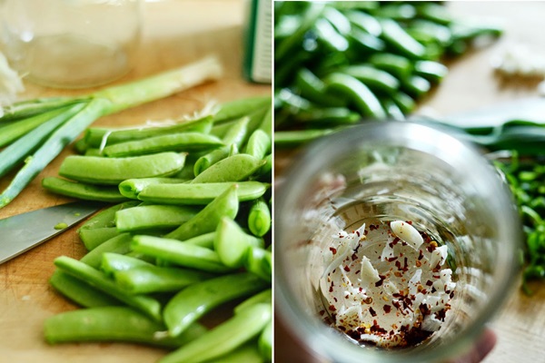 Green peas, canned for the winter at home
