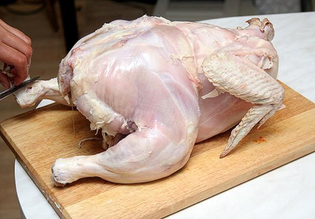 chop the chicken chicken on the blackboard