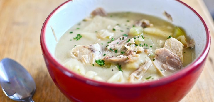 chicken soup with dumplings - recipe with a photo