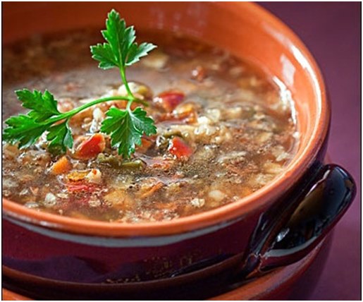 soup with greens