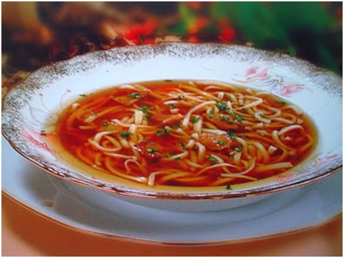 soup in a plate