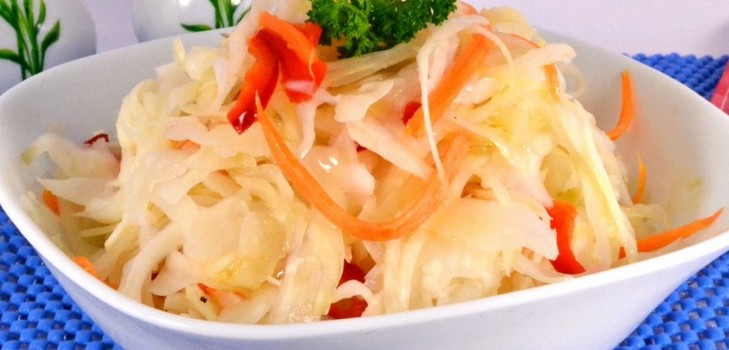 Marinated cabbage for the winter - crispy, in brine, tasty, with aspirin, in cans, without sterilization, under iron covers