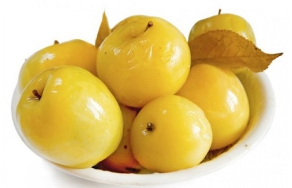 The recipe for cooking the soaked apples