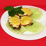 Meat in French with mushrooms