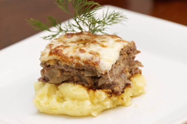 Meat in French with mushrooms Meat in French with mushrooms