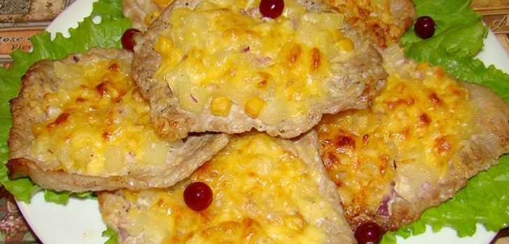 meat with pineapple