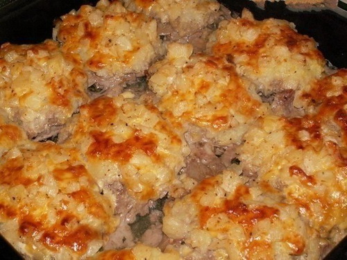 meat from the oven