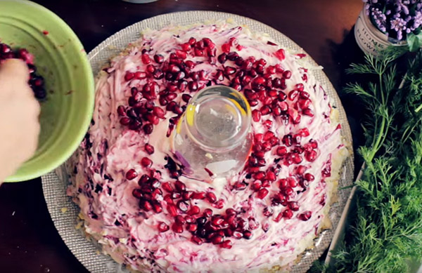 New Year salads - recipes simple, inexpensive and delicious for the New Year 2017 Cock with photo