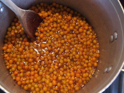 Pasteurized jam from sea-buckthorn