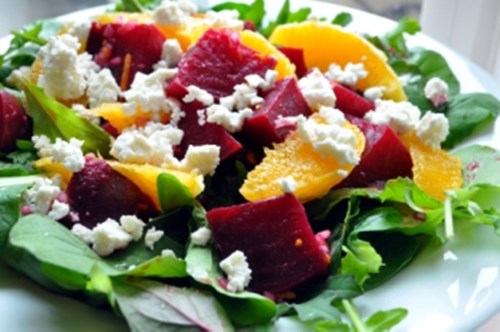 Beetroot with oranges and Feta cheese