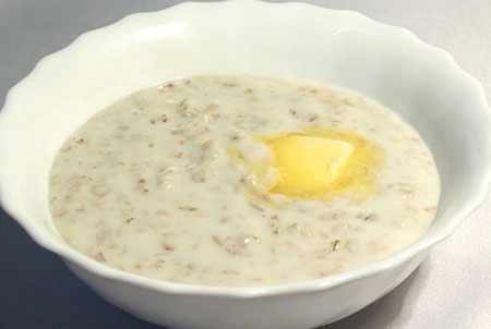 Oatmeal in milk