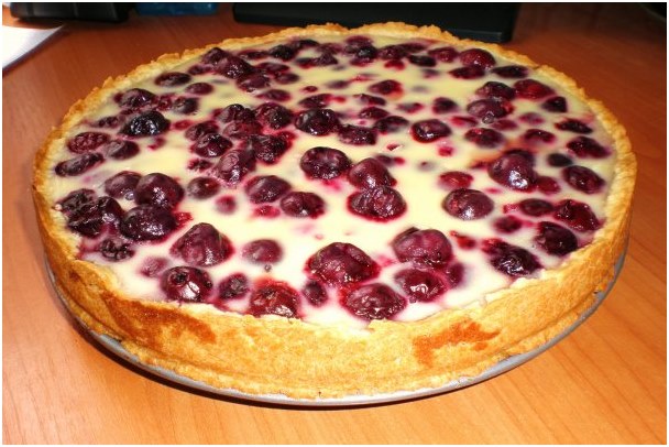 Cherry cake: a recipe with a photo