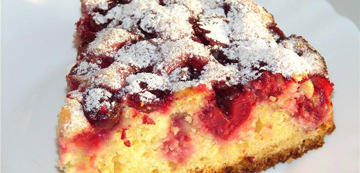 Cherry cake: tasty and simple