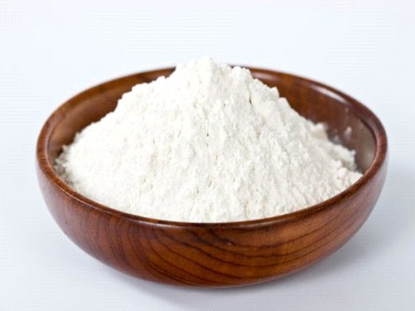 flour for pancakes flour in a bowl