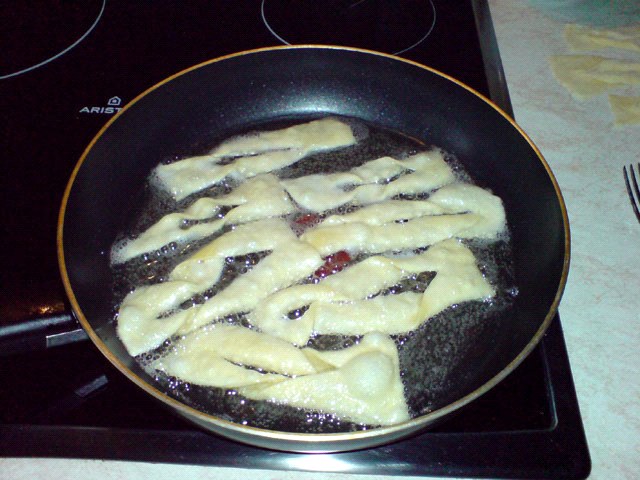 fry the ready-made dough