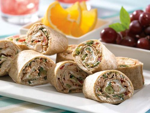 Delicious and quick snack - lavash rolls with fish