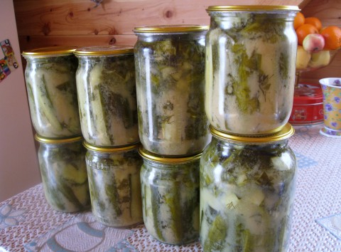 Cucumber salad for the winter