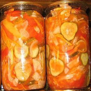 Cucumber salad for the winter