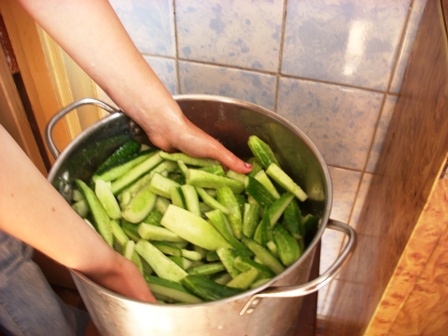 Cucumber salad for the winter