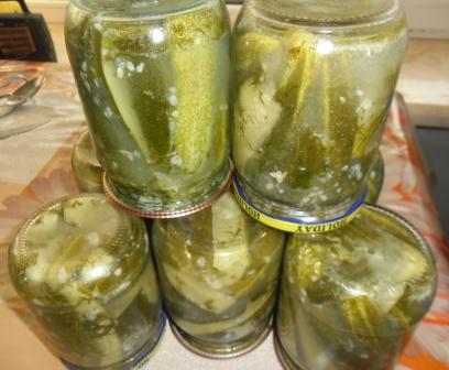 Cucumber salad for the winter