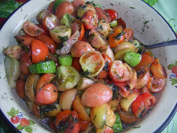 Tomato salad for the winter