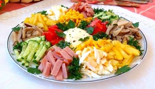 Salad rainbow: a recipe with a photo. Salad for the New Year Rainbow, a classic recipe from fresh vegetables