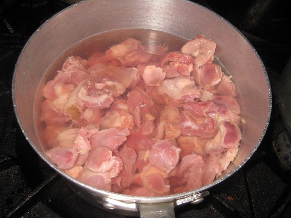 Salad of chicken stomachs