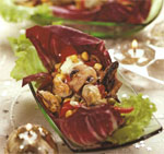 Salad with mussels and corn