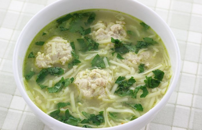 The most delicious soup with meatballs