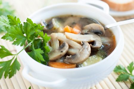 Mushroom soup is an excellent dish for a casual table