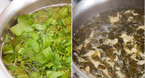 Green soup from sorrel