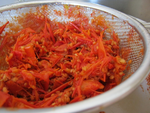 Tomato juice for the winter