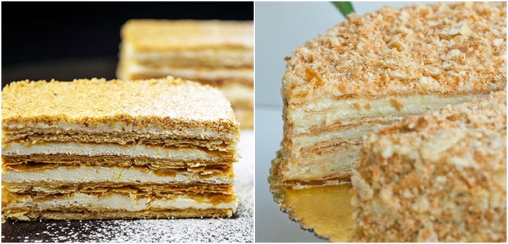 Cake "Napoleon", recipes with a photo at home: classic (Soviet), with custard, with condensed milk, from puff pastry