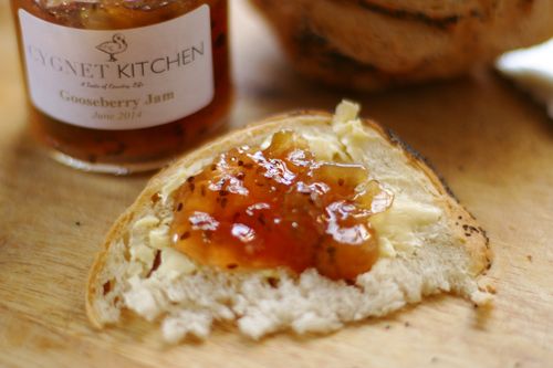 Simple jam from gooseberry