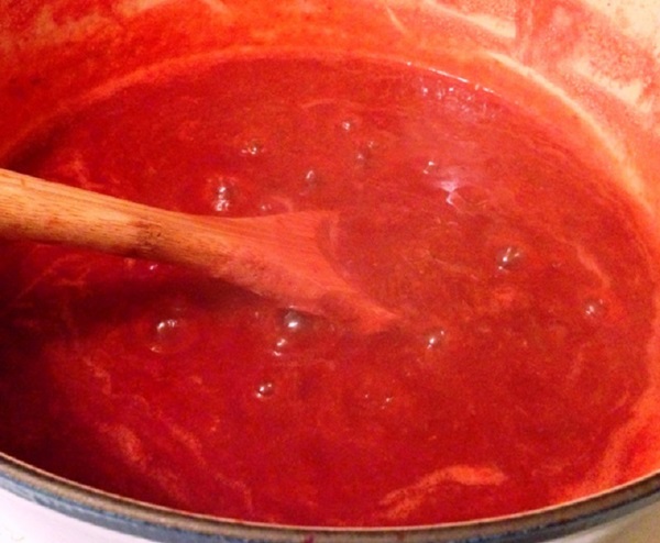Jam from the rhubarb