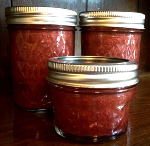 Jam from the rhubarb