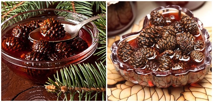 Original jam from pine cones