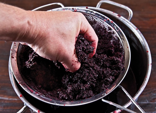 Homemade wine from chokeberry