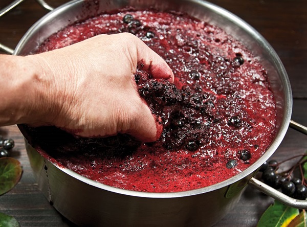 Homemade wine from chokeberry