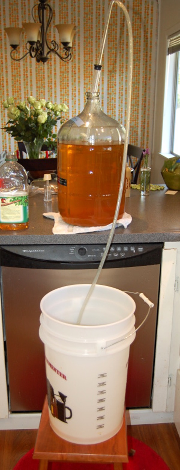 Homemade wine from apples