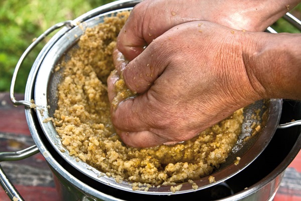 Homemade wine from apples