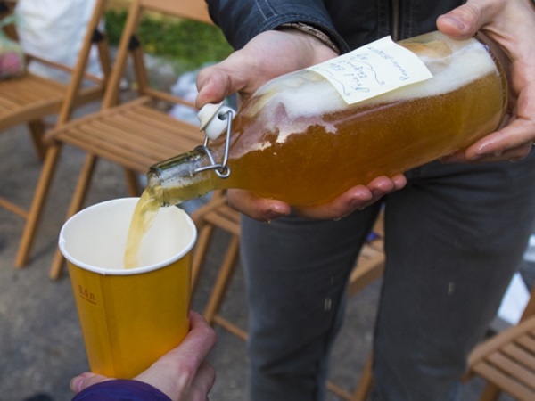 Homemade wine from apples