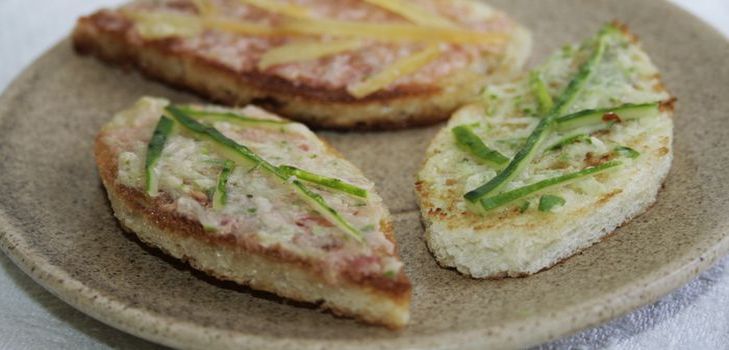 Delicious sandwiches on the festive table