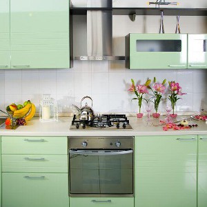 Color in the interior of the kitchen Color in the interior of the kitchen