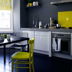 Color in the interior of the kitchen Color in the interior of the kitchen