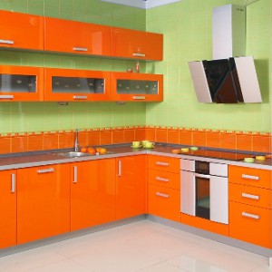 Color in the interior of the kitchen