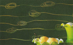 Decorative wall decoration: sgraffito technique Decorative wall decoration: sgraffito technique