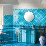 Interior in blue color